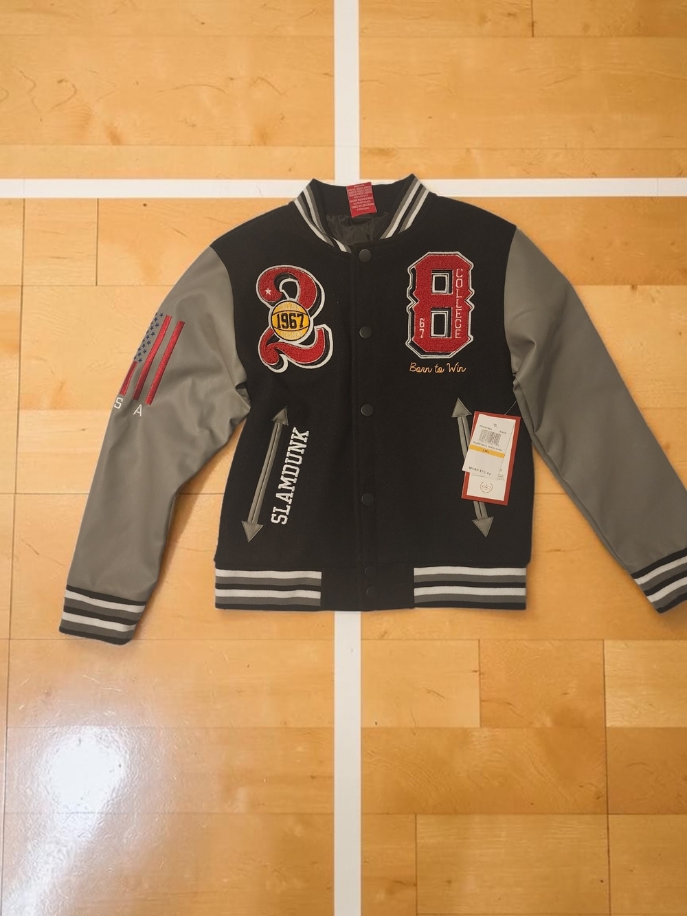 Ring of Fire Big Boys' Slamdunk Varsity Jacket